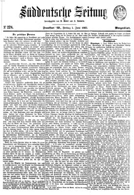 Süddeutsche Zeitung Freitag 5. Juni 1863