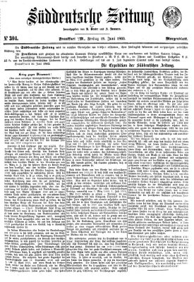 Süddeutsche Zeitung Freitag 19. Juni 1863