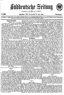 Süddeutsche Zeitung Donnerstag 23. Juli 1863
