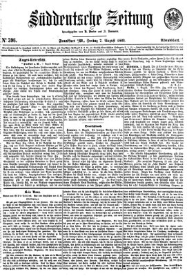 Süddeutsche Zeitung Freitag 7. August 1863