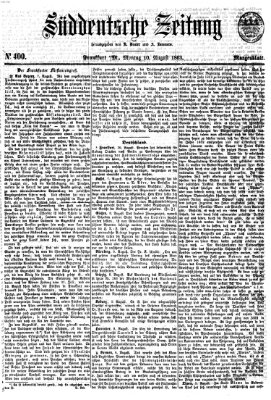 Süddeutsche Zeitung Montag 10. August 1863