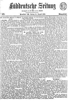Süddeutsche Zeitung Freitag 21. August 1863