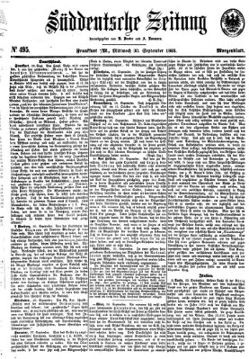 Süddeutsche Zeitung Mittwoch 30. September 1863