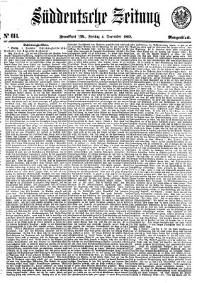 Süddeutsche Zeitung Freitag 4. Dezember 1863