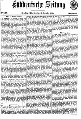 Süddeutsche Zeitung Samstag 12. Dezember 1863