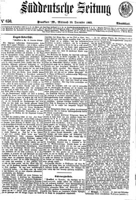 Süddeutsche Zeitung Mittwoch 23. Dezember 1863