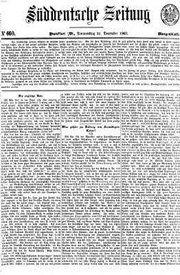 Süddeutsche Zeitung Donnerstag 31. Dezember 1863