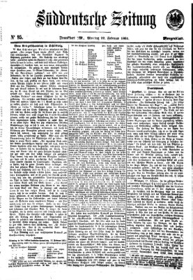 Süddeutsche Zeitung Montag 22. Februar 1864
