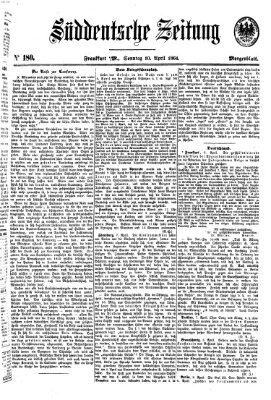 Süddeutsche Zeitung Sonntag 10. April 1864