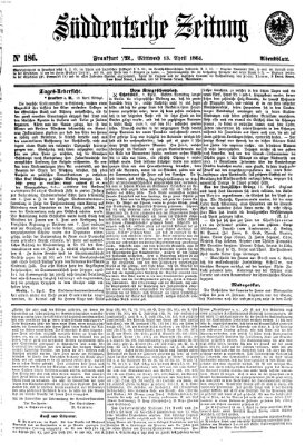 Süddeutsche Zeitung Mittwoch 13. April 1864