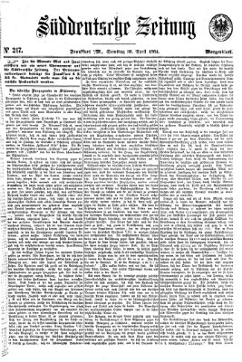 Süddeutsche Zeitung Samstag 30. April 1864