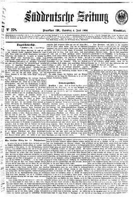 Süddeutsche Zeitung Samstag 4. Juni 1864
