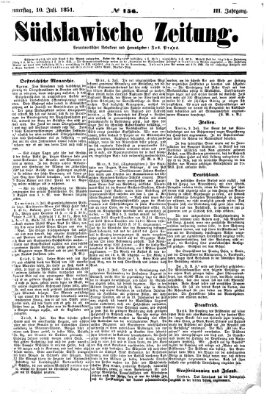 Südslawische Zeitung Donnerstag 10. Juli 1851