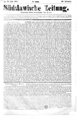 Südslawische Zeitung Freitag 25. Juli 1851