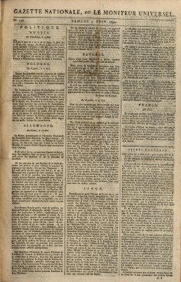 Gazette nationale, ou le moniteur universel (Le moniteur universel) Samstag 5. Juni 1790
