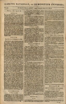 Gazette nationale, ou le moniteur universel (Le moniteur universel) Sonntag 8. August 1790