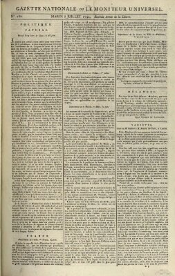 Gazette nationale, ou le moniteur universel (Le moniteur universel) Dienstag 5. Juli 1791