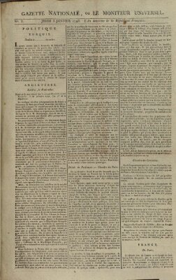 Gazette nationale, ou le moniteur universel (Le moniteur universel) Donnerstag 3. Januar 1793