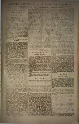 Gazette nationale, ou le moniteur universel (Le moniteur universel) Mittwoch 8. Mai 1793