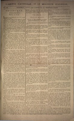 Gazette nationale, ou le moniteur universel (Le moniteur universel) Freitag 7. Juni 1793