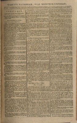 Gazette nationale, ou le moniteur universel (Le moniteur universel) Samstag 25. Januar 1794