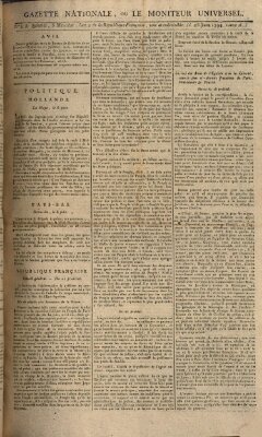 Gazette nationale, ou le moniteur universel (Le moniteur universel) Montag 23. Juni 1794
