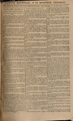 Gazette nationale, ou le moniteur universel (Le moniteur universel) Samstag 20. Dezember 1794