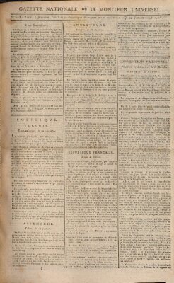 Gazette nationale, ou le moniteur universel (Le moniteur universel) Donnerstag 22. Januar 1795