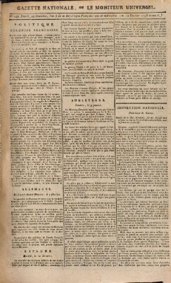 Gazette nationale, ou le moniteur universel (Le moniteur universel) Dienstag 10. Februar 1795