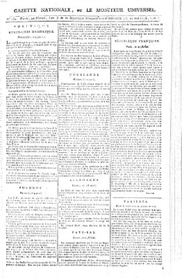 Gazette nationale, ou le moniteur universel (Le moniteur universel) Montag 11. Mai 1795