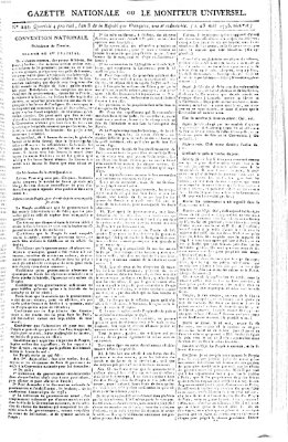 Gazette nationale, ou le moniteur universel (Le moniteur universel) Samstag 23. Mai 1795