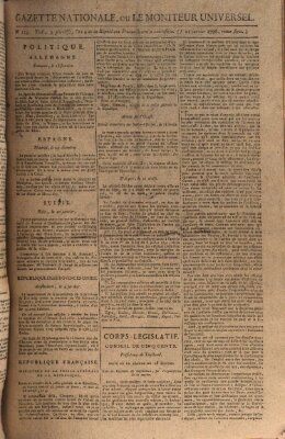 Gazette nationale, ou le moniteur universel (Le moniteur universel) Samstag 23. Januar 1796