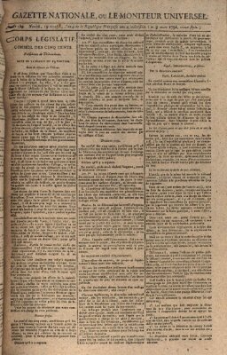 Gazette nationale, ou le moniteur universel (Le moniteur universel) Mittwoch 9. März 1796