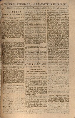 Gazette nationale, ou le moniteur universel (Le moniteur universel) Sonntag 20. März 1796