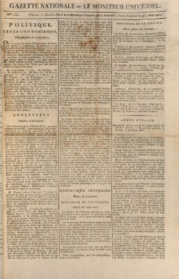 Gazette nationale, ou le moniteur universel (Le moniteur universel) Montag 30. Januar 1797