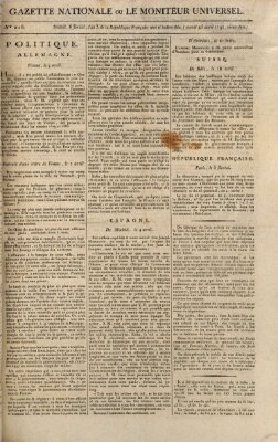 Gazette nationale, ou le moniteur universel (Le moniteur universel) Dienstag 25. April 1797