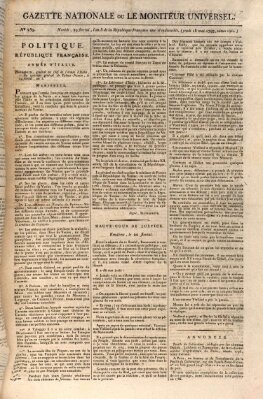Gazette nationale, ou le moniteur universel (Le moniteur universel) Donnerstag 18. Mai 1797