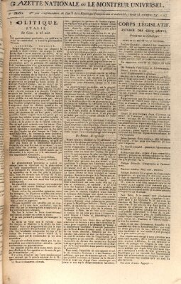 Gazette nationale, ou le moniteur universel (Le moniteur universel) Montag 18. September 1797