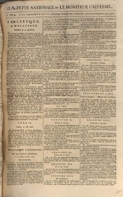 Gazette nationale, ou le moniteur universel (Le moniteur universel) Mittwoch 20. September 1797