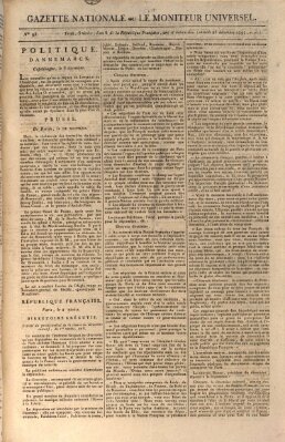 Gazette nationale, ou le moniteur universel (Le moniteur universel) Samstag 23. Dezember 1797