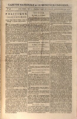 Gazette nationale, ou le moniteur universel (Le moniteur universel) Donnerstag 28. Dezember 1797