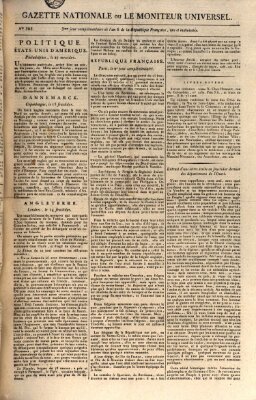 Gazette nationale, ou le moniteur universel (Le moniteur universel) Mittwoch 19. September 1798