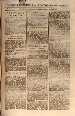 Gazette nationale, ou le moniteur universel (Le moniteur universel) Montag 22. Oktober 1798