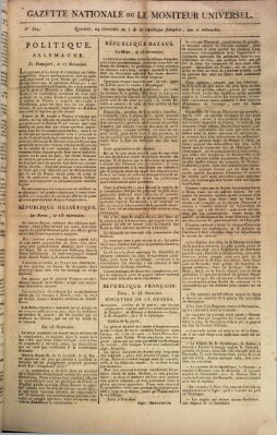 Gazette nationale, ou le moniteur universel (Le moniteur universel) Sonntag 11. August 1799