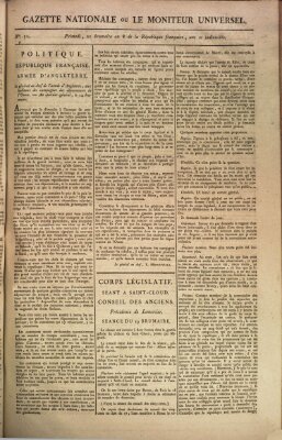 Gazette nationale, ou le moniteur universel (Le moniteur universel) Montag 11. November 1799