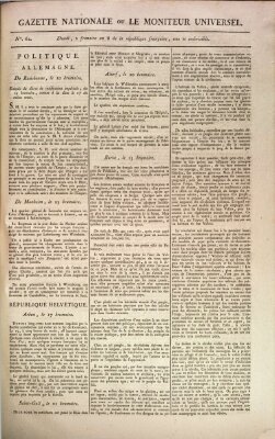 Gazette nationale, ou le moniteur universel (Le moniteur universel) Freitag 22. November 1799