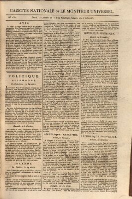 Gazette nationale, ou le moniteur universel (Le moniteur universel) Donnerstag 31. Januar 1799