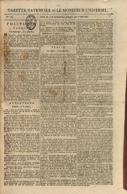 Gazette nationale, ou le moniteur universel (Le moniteur universel) Donnerstag 7. März 1799