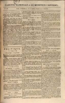 Gazette nationale, ou le moniteur universel (Le moniteur universel) Mittwoch 15. Mai 1799