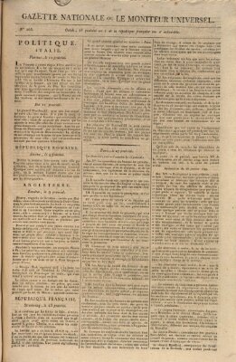 Gazette nationale, ou le moniteur universel (Le moniteur universel) Sonntag 16. Juni 1799
